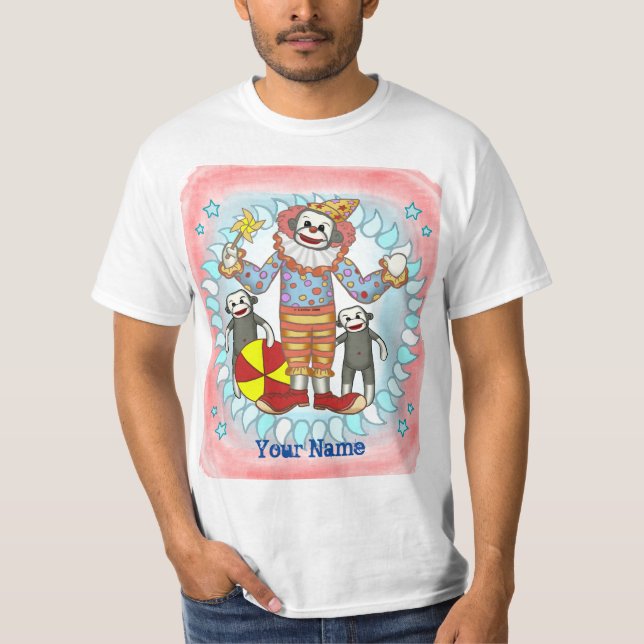 Sock monkey Clown t-shirt (Framsida)