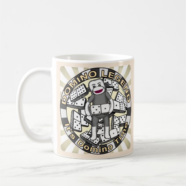 Sock Monkey Domino Legend  Kaffemugg (Vänster)