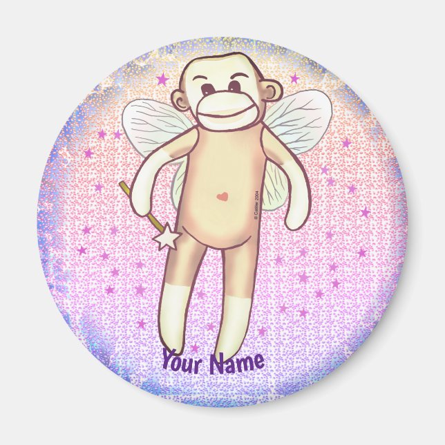 Sock monkey Fairy Magnet (Framsidan)