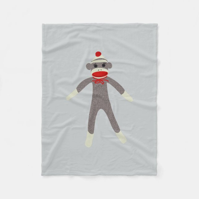 Sock monkey fleecefilt (Framsidan)