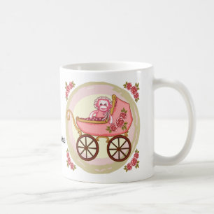 Sock monkey Flicka Buggy Kaffemugg