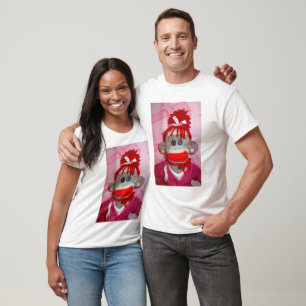 Sock monkey för microen för botdamkapacitet tee shirt