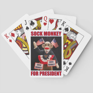 Sock monkey för president casinokort