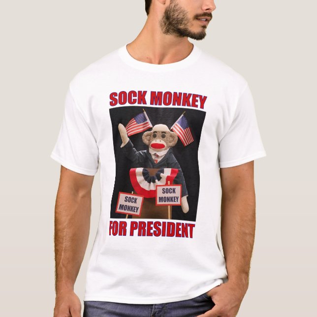 Sock monkey för president T-Shirt (Framsida)