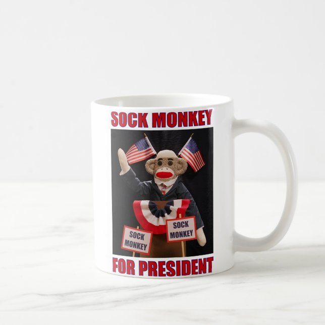 Sock monkey för presidentmugg kaffemugg (Höger)
