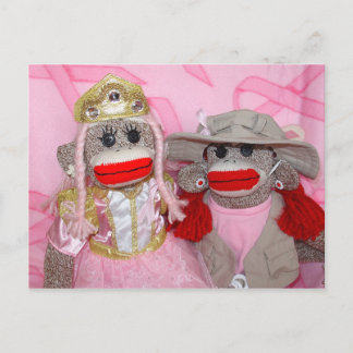 Sock monkey för vykortet Cure Two Friends Vykort
