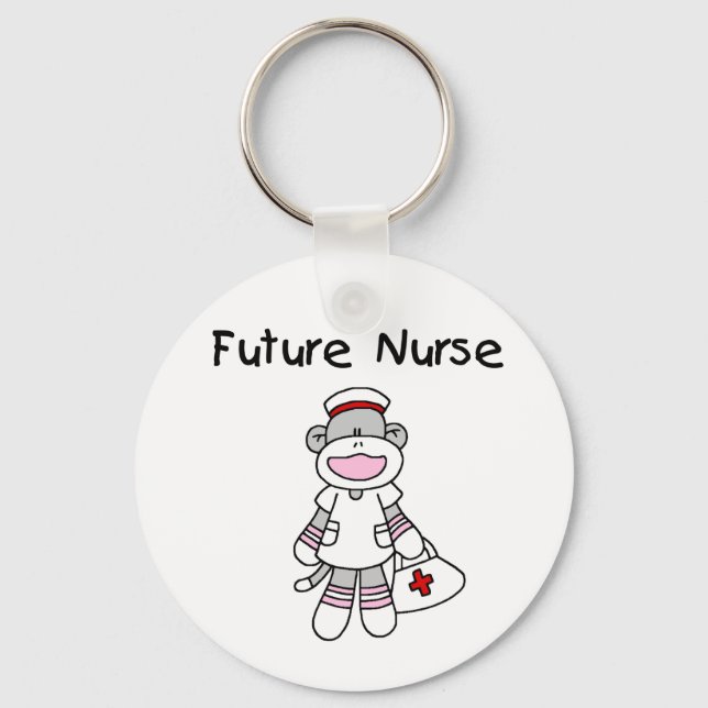 SOCK MONKEY FRAMTIDA NURSE NYCKELRING (Framsida)