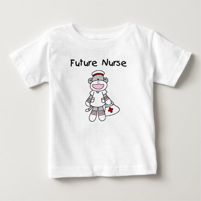 Sock monkey framtida sjuksköterskor T-shirts och g (Framsida)