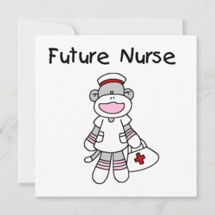 Sock monkey framtida sjuksköterskor T-shirts och g
