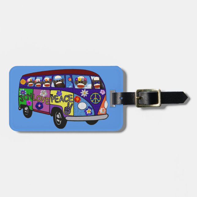 Sock Monkey Fredagsbuss  Bagagebricka (Horisontell Framsida)