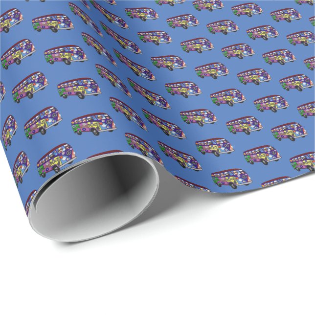 Sock Monkey Fredagsbuss  Presentpapper (Rullad Hörn)