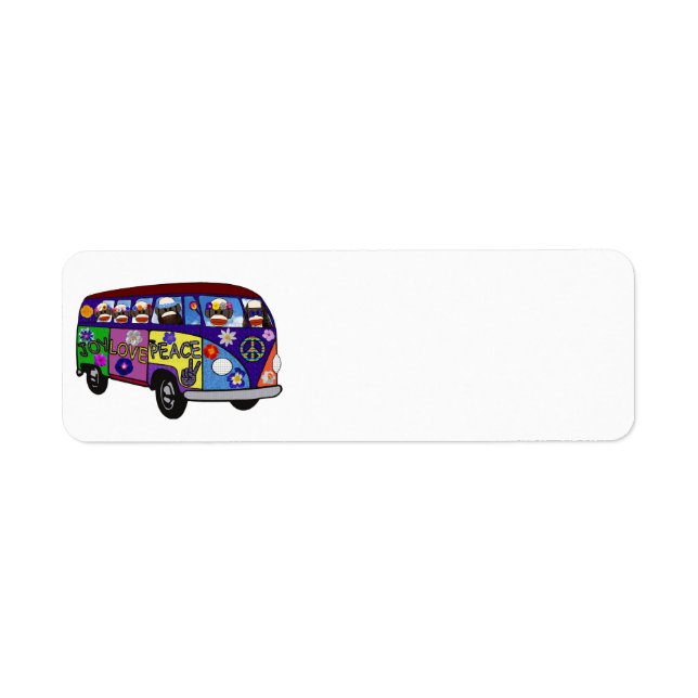 Sock Monkey Fredagsbuss  Returadress Etikett (Framsidan)