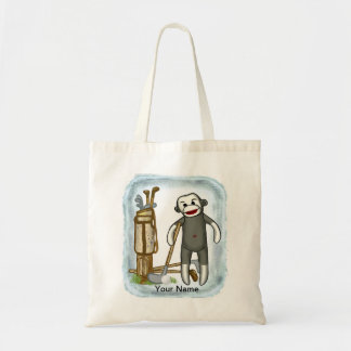 Sock monkey Golf Tote Bag Tygkasse