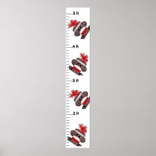 Sock monkey Grow Chart Poster