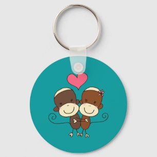 Sock monkey Hugz Keychain Nyckelring