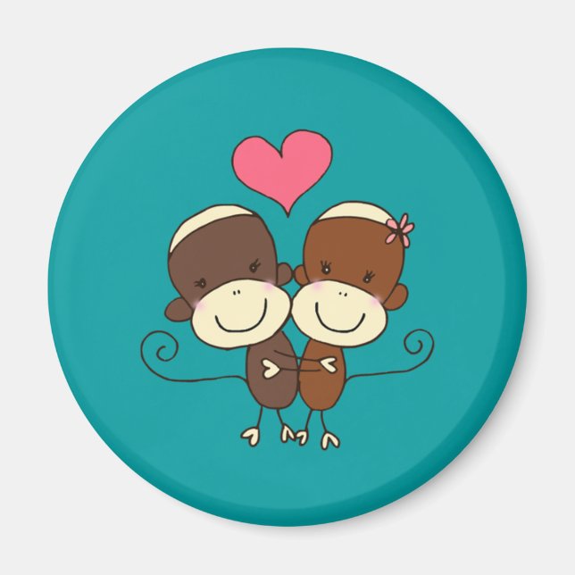 Sock monkey Hugz Magnet (Framsidan)