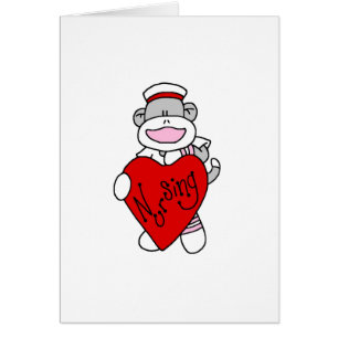 Sock monkey I Kärlek, T-tröjor och presenter Hälsningskort