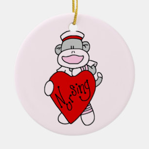 Sock monkey I Kärlek, T-tröjor och presenter Julgransprydnad Keramik