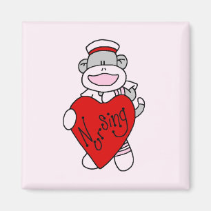 Sock monkey I Kärlek, T-tröjor och presenter Magnet