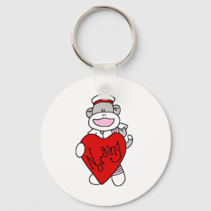 Sock monkey I Kärlek, T-tröjor och presenter Nyckelring
