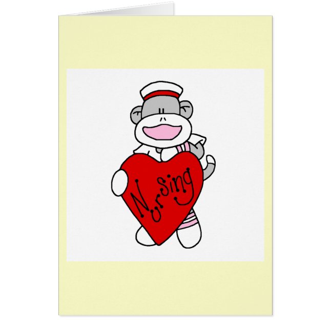 Sock monkey I Kärlek, T-tröjor och presenter OBS Kort (Framsidan)