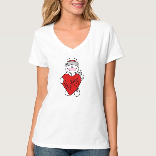 Sock monkey I Kärlek, T-tröjor och presenter T-shirt (Framsida)