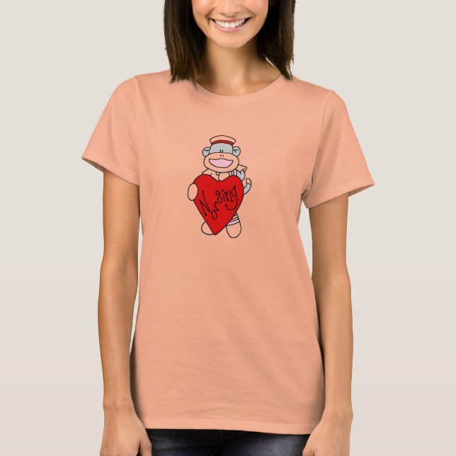 Sock monkey I Kärlek, T-tröjor och presenter T Shirt (Framsida)