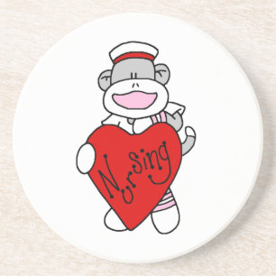 Sock monkey I Kärlek, T-tröjor och presenter Underlägg Sandsten