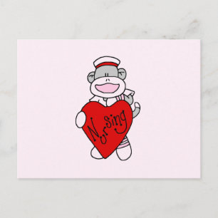 Sock monkey I Kärlek, T-tröjor och presenter Vykort