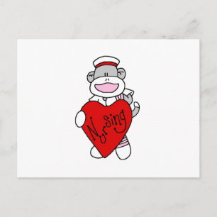 Sock monkey I Kärlek, T-tröjor och presenter Vykort