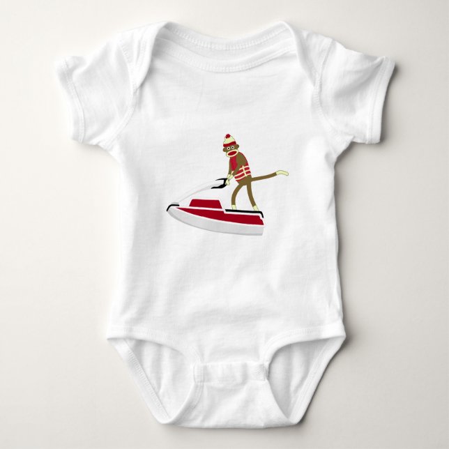 Sock monkey Jetski T-shirt (Framsida)