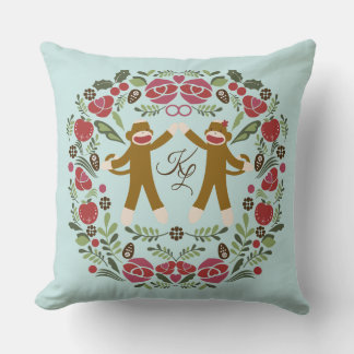 Sock monkey Joy Dekorativ kudde