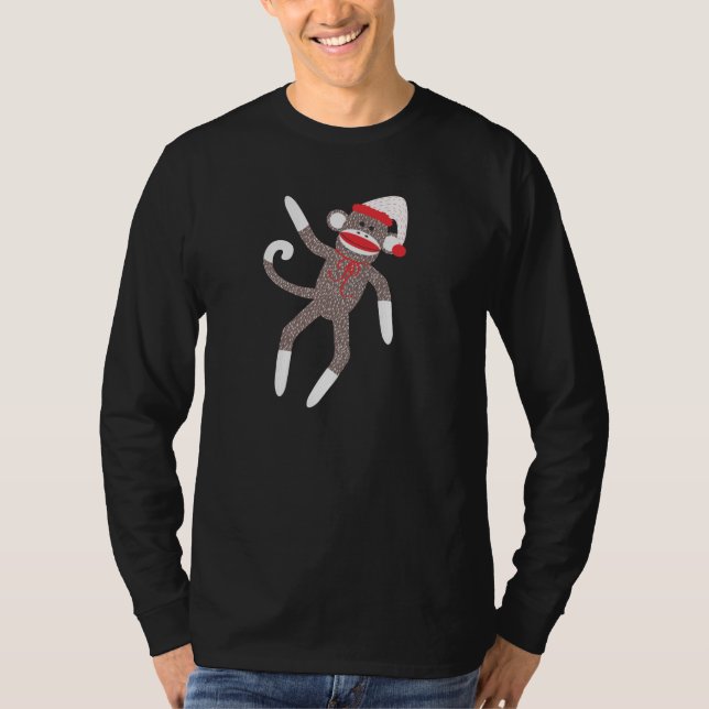 Sock monkey Jultomten Sweat shirt Tröja (Framsida)