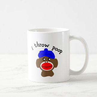 Sock monkey "KASTAR JAG POOP ", Kaffemugg