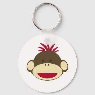 Sock monkey Keychain Nyckelring