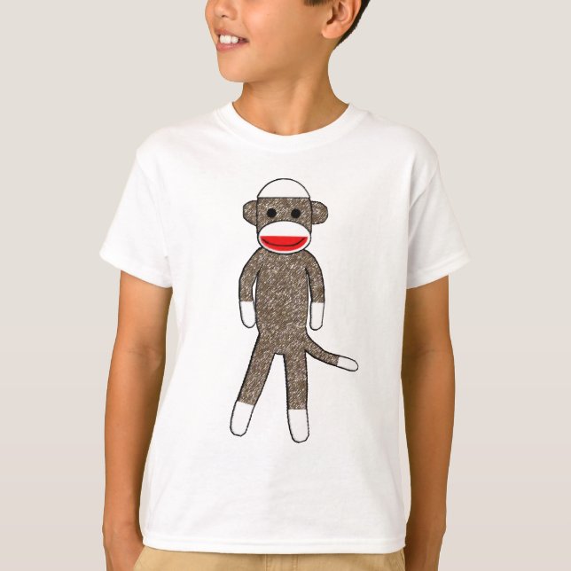 Sock monkey Kids Sweatshirt Tee (Framsida)