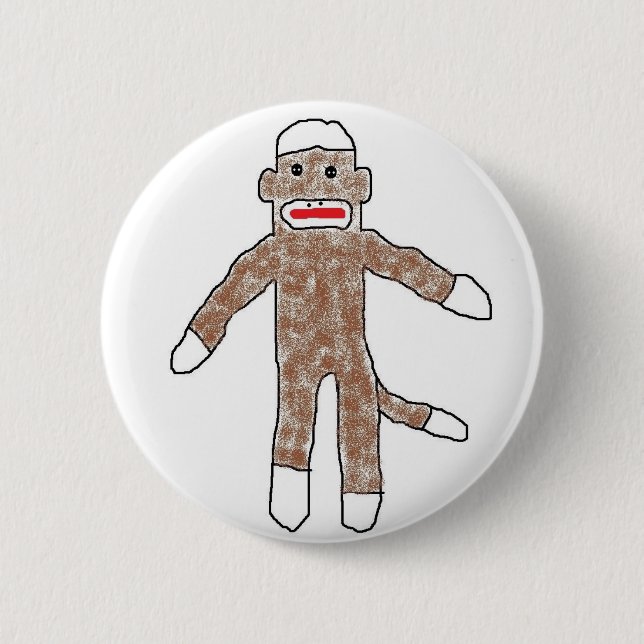 Sock monkey! knapp (Framsida)