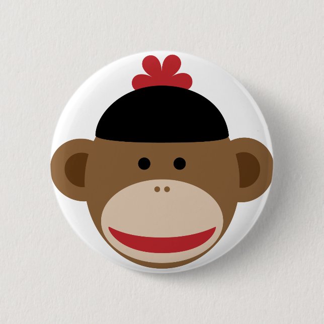 sock monkey knapp (Framsida)