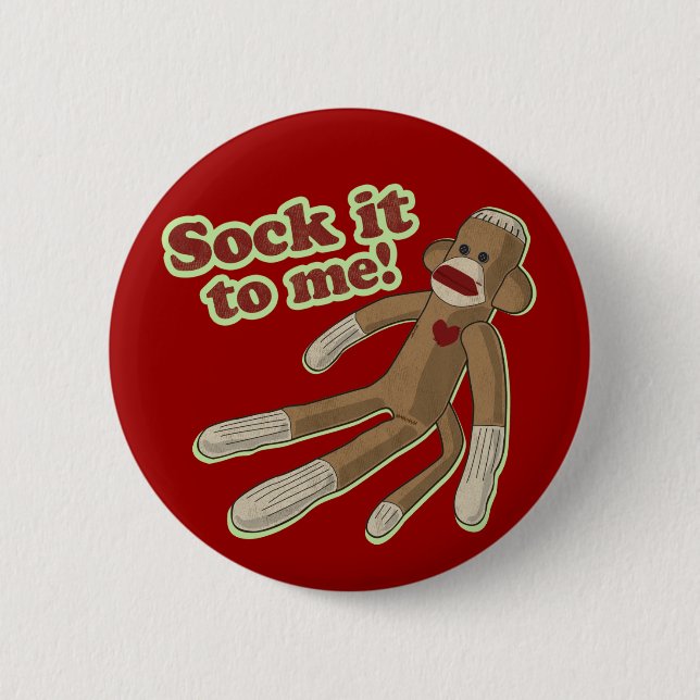 Sock monkey knäppas knapp (Framsida)