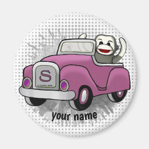 Sock monkey-körbil magnet