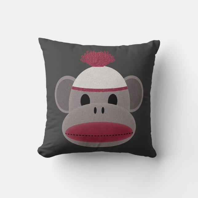 Sock monkey kudde (Framsida)