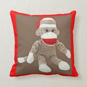 sock monkey kudder kudde