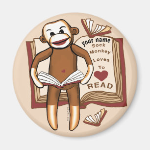 Sock monkey-läsmagnet magnet