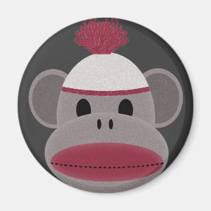 Sock monkey magnet