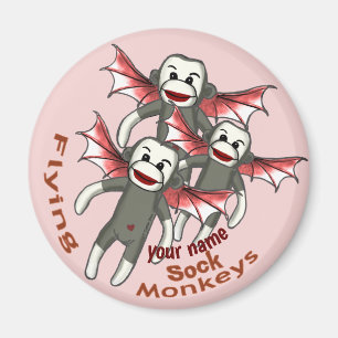 Sock monkey magnet