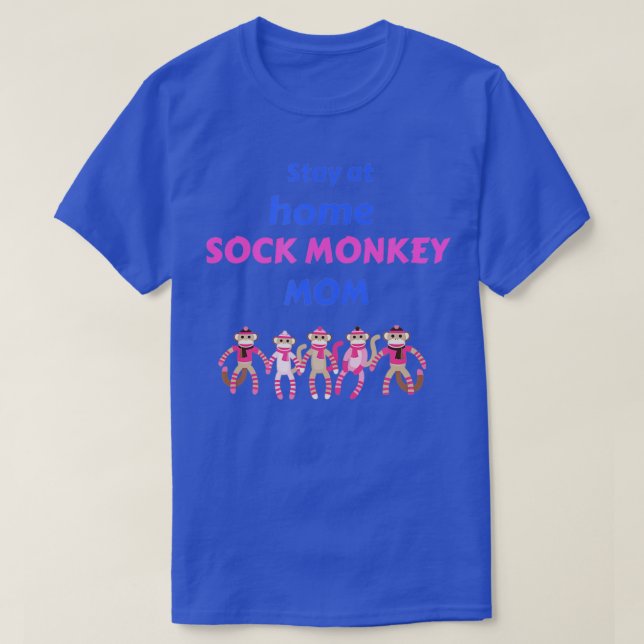 Sock monkey Mamma - gåva till Fläkt i Sock monkey T Shirt (Design framsida)