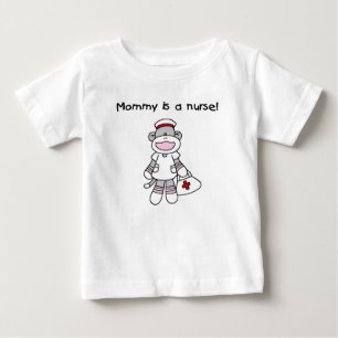 Sock monkey Mamma Nurse T-shirts och presenter