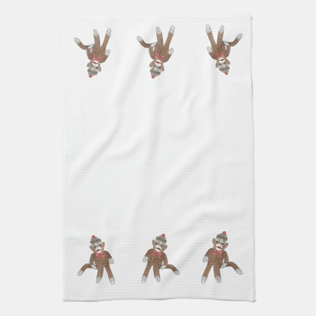 Sock monkey MoJo Kitchen towel Kökshandduk (Vertikal)