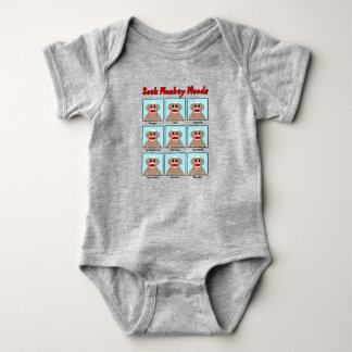 Sock monkey Moods färgad T Shirt
