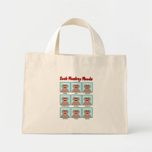 Sock monkey Moods Tote Bag Mini Tygkasse